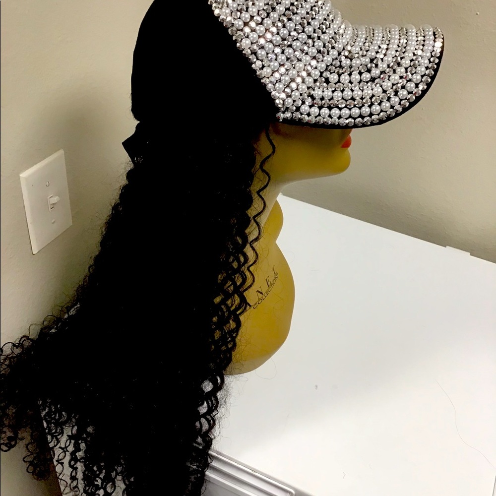 18inch curly wavy hair hat wig